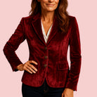 Dames Blazer – Fluweel & Klassieke Revers