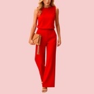 Dames Jumpsuit – Zachte Stof & Wijde Pijpen voor Elegant Draagcomfort